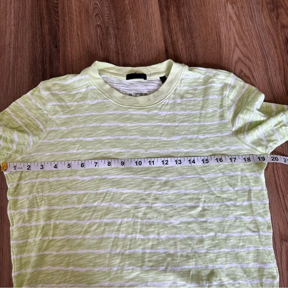 ATM Shirt Womens Small Green Striped Slub Jersey Destroyed Tee Sheer Pullover - Picture 11 of 12
